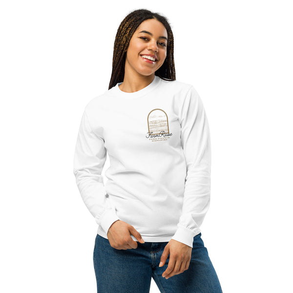 Traditional Farm Scene Comfort Colors Long Sleeve Shirt