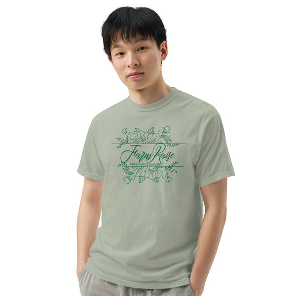 FarmRaise Floral Comfort Colors Green Writing