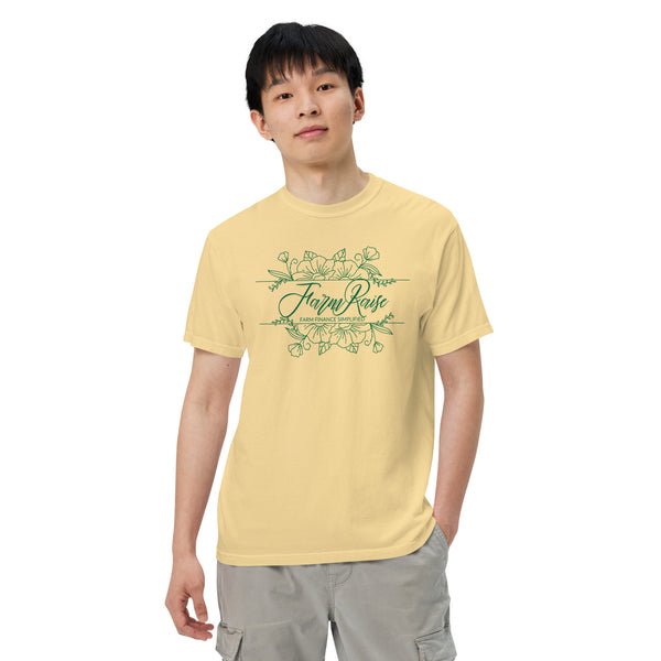 FarmRaise Floral Comfort Colors Green Writing