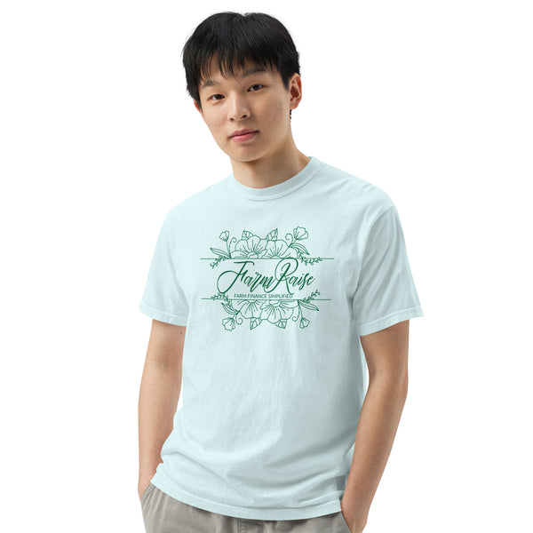 FarmRaise Floral Comfort Colors Green Writing