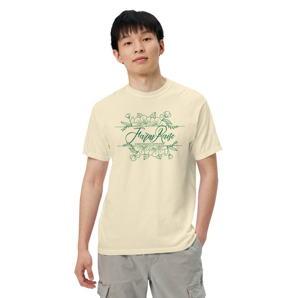 FarmRaise Floral Comfort Colors Green Writing