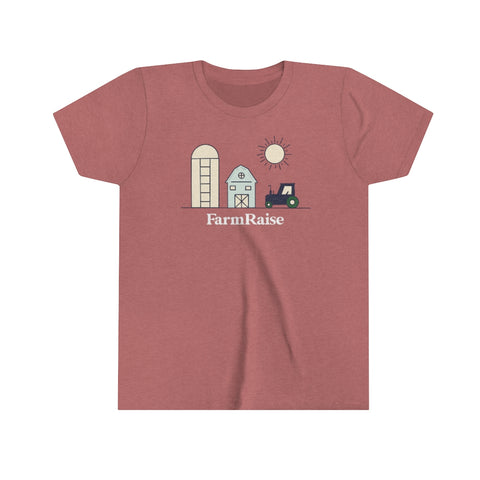 'Simple Farm Scene' Youth Short Sleeve Tee