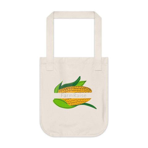 FarmRaise 'Corn' Logo Organic Canvas Tote Bag