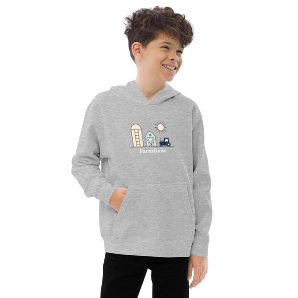 FarmRaise 'Simple Farm Scene' Kids Fleece Hoodie