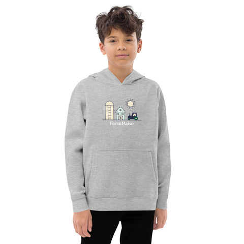 FarmRaise 'Simple Farm Scene' Kids Fleece Hoodie