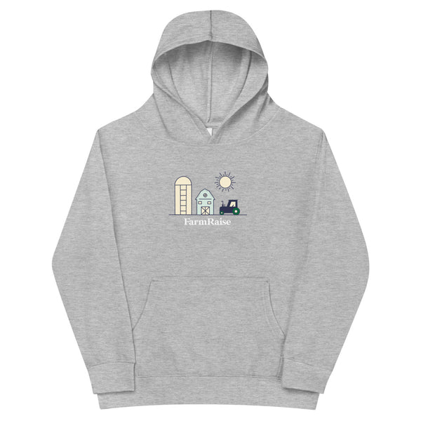 FarmRaise 'Simple Farm Scene' Kids Fleece Hoodie