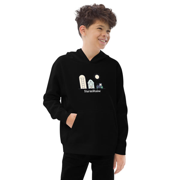 FarmRaise 'Simple Farm Scene' Kids Fleece Hoodie