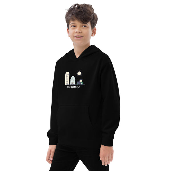 FarmRaise 'Simple Farm Scene' Kids Fleece Hoodie