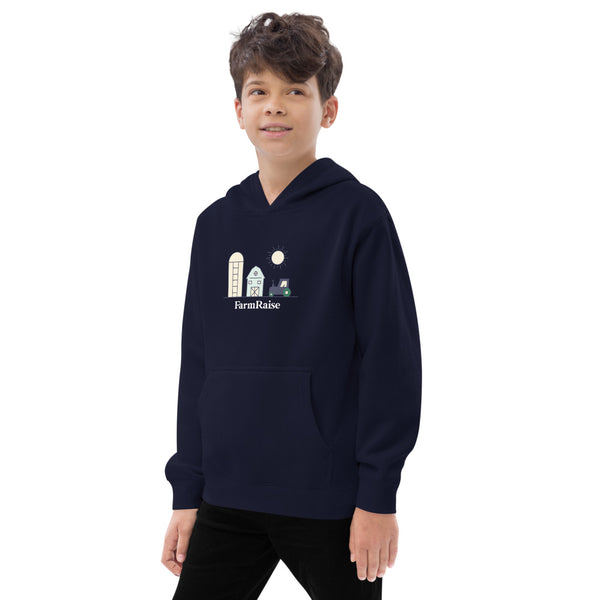 FarmRaise 'Simple Farm Scene' Kids Fleece Hoodie